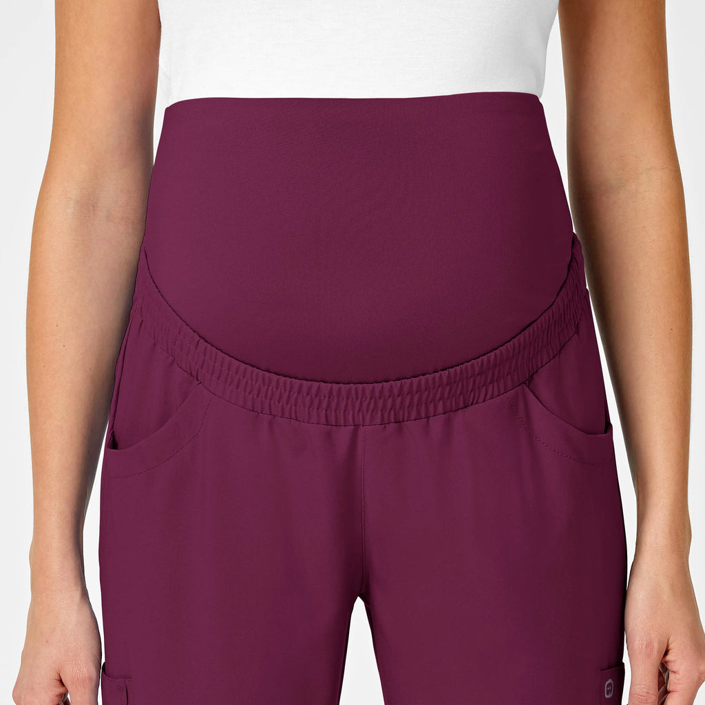 Wink Scrubs Maternity Jogger Scrub Pant Wine | scrub-supply.com