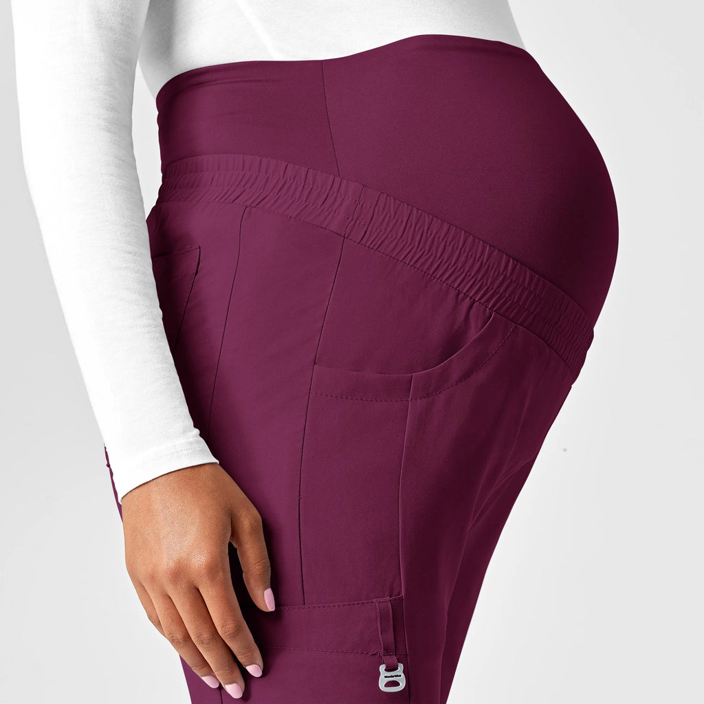 Wink Scrubs Maternity Jogger Scrub Pant Wine | scrub-supply.com