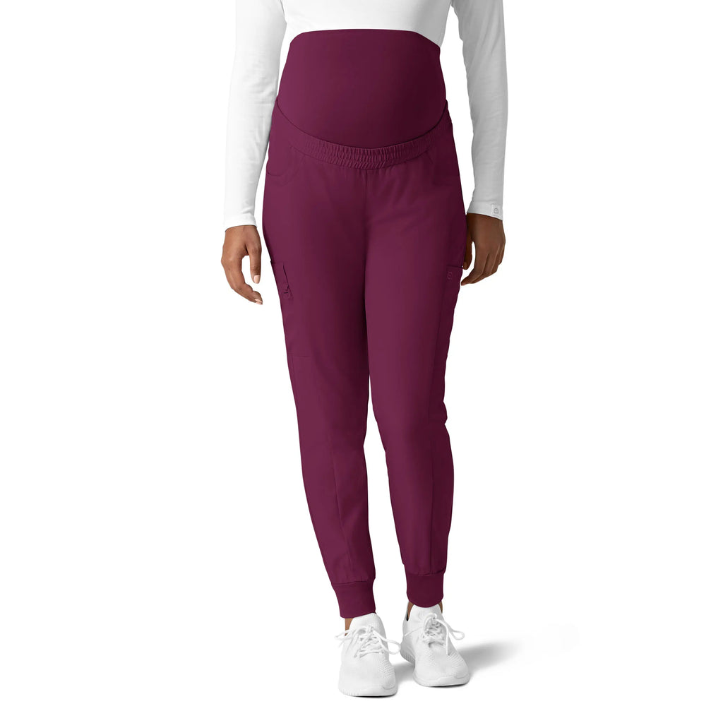 Wink Scrubs Maternity Jogger Scrub Pant Wine | scrub-supply.com