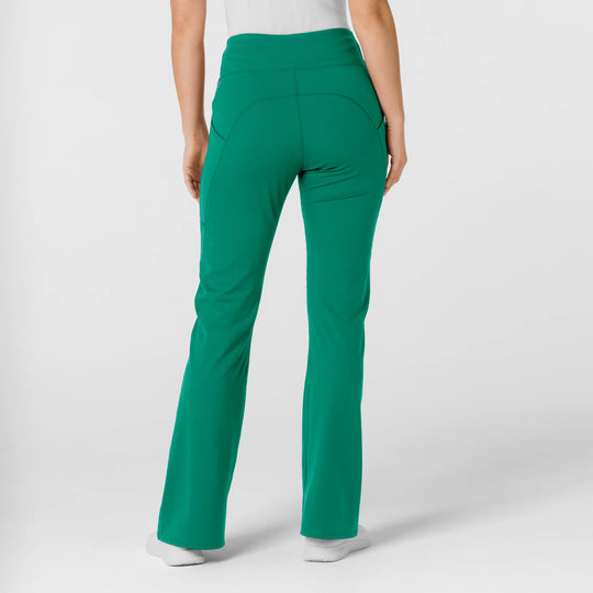 Wink Scrubs Women's Knit Flare Yoga Scrub Pant Bahama Breeze | scrub-supply.com