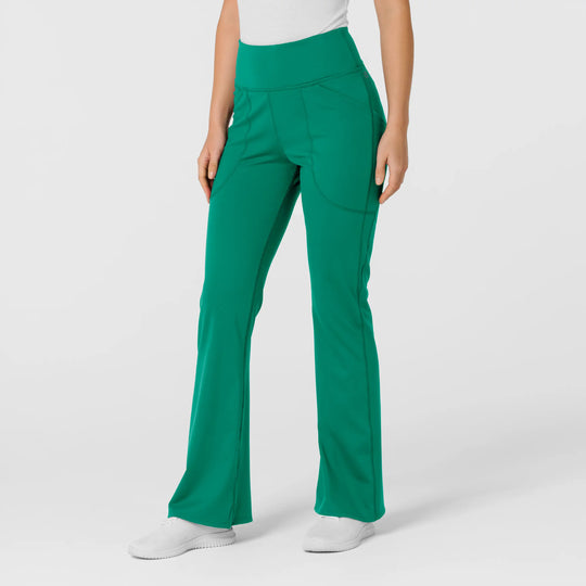 Wink Scrubs Women's Knit Flare Yoga Scrub Pant Bahama Breeze | scrub-supply.com