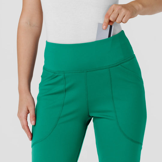 Wink Scrubs Women's Knit Flare Yoga Scrub Pant Bahama Breeze | scrub-supply.com