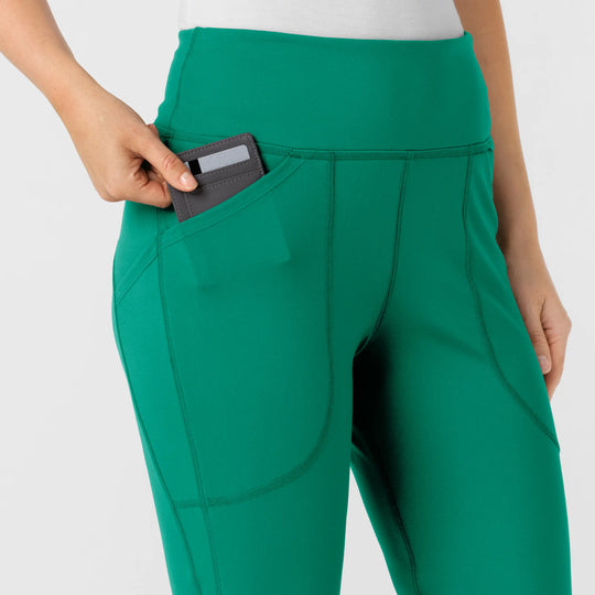 Wink Scrubs Women's Knit Flare Yoga Scrub Pant Bahama Breeze | scrub-supply.com