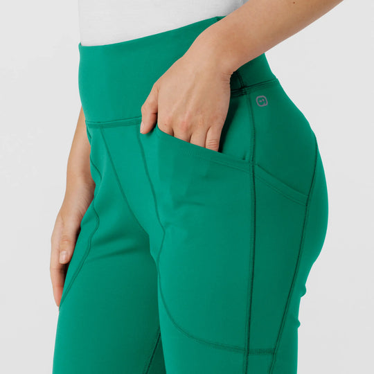 Wink Scrubs Women's Knit Flare Yoga Scrub Pant Bahama Breeze | scrub-supply.com