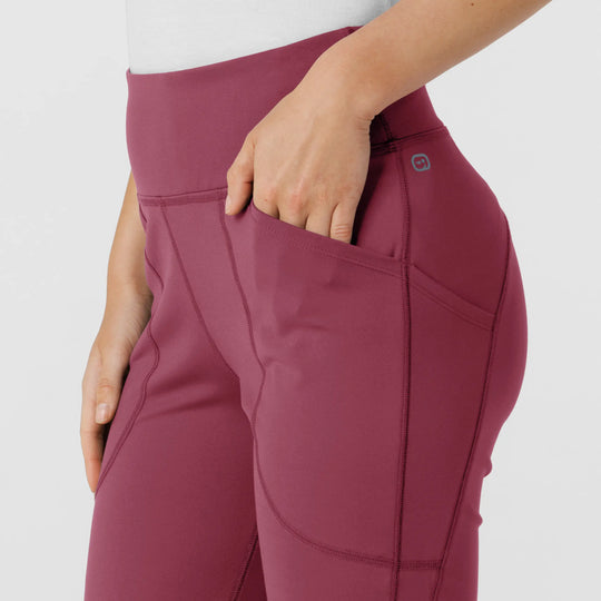 Wink Scrubs Women's Knit Flare Yoga Scrub Pant Carnation | scrub-supply.com