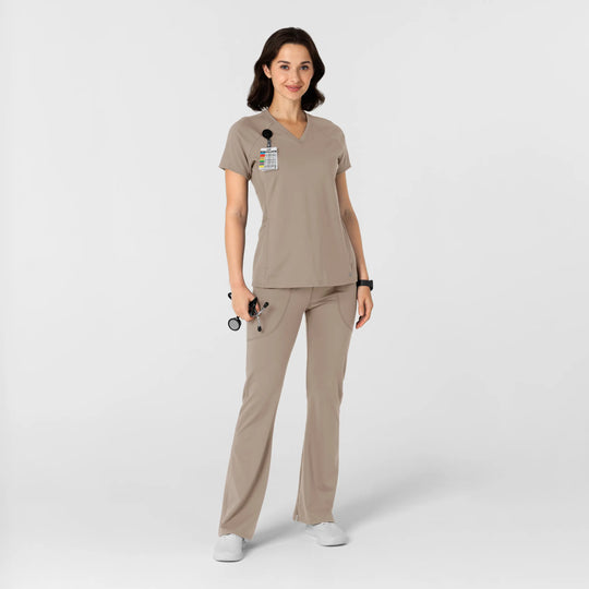 Wink Scrubs Knit Women's Flare Yoga Scrub Pant Haze | scrub-supply.com