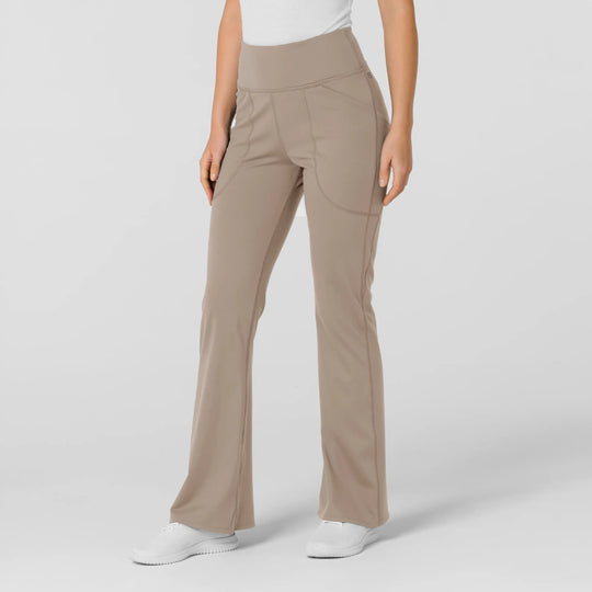 Wink Scrubs Knit Women's Flare Yoga Scrub Pant Haze | scrub-supply.com