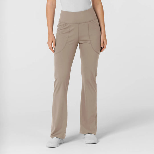 Wink Scrubs Knit Women's Flare Yoga Scrub Pant Haze | scrub-supply.com