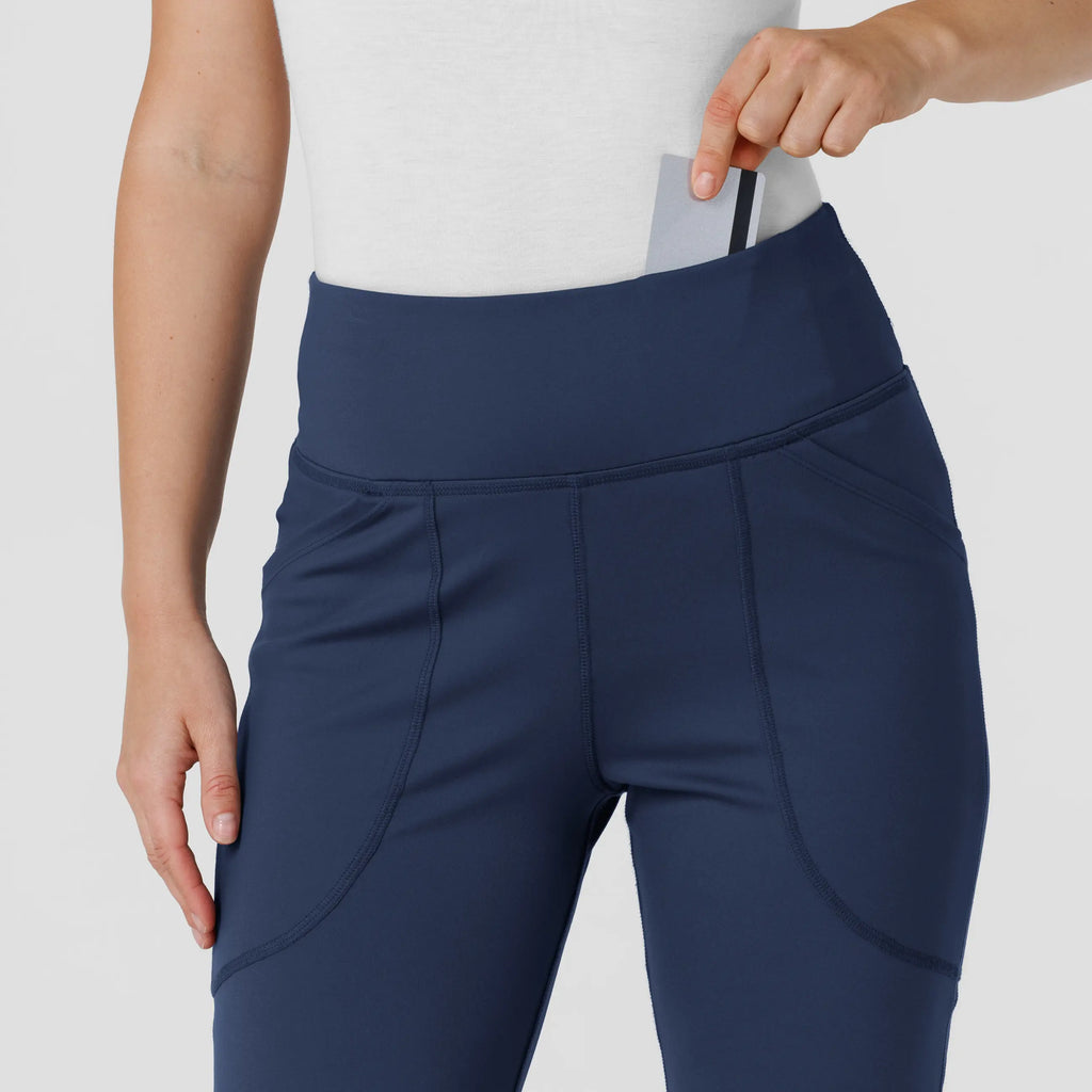 Wink Scrubs Knit Women's Yoga Scrub Pant Navy | scrub-supply.com