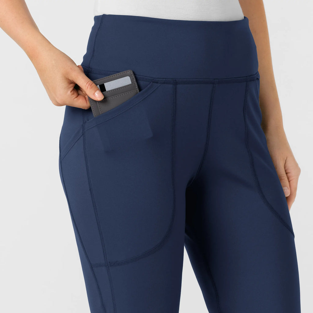 Wink Scrubs Knit Women's Yoga Scrub Pant Navy | scrub-supply.com