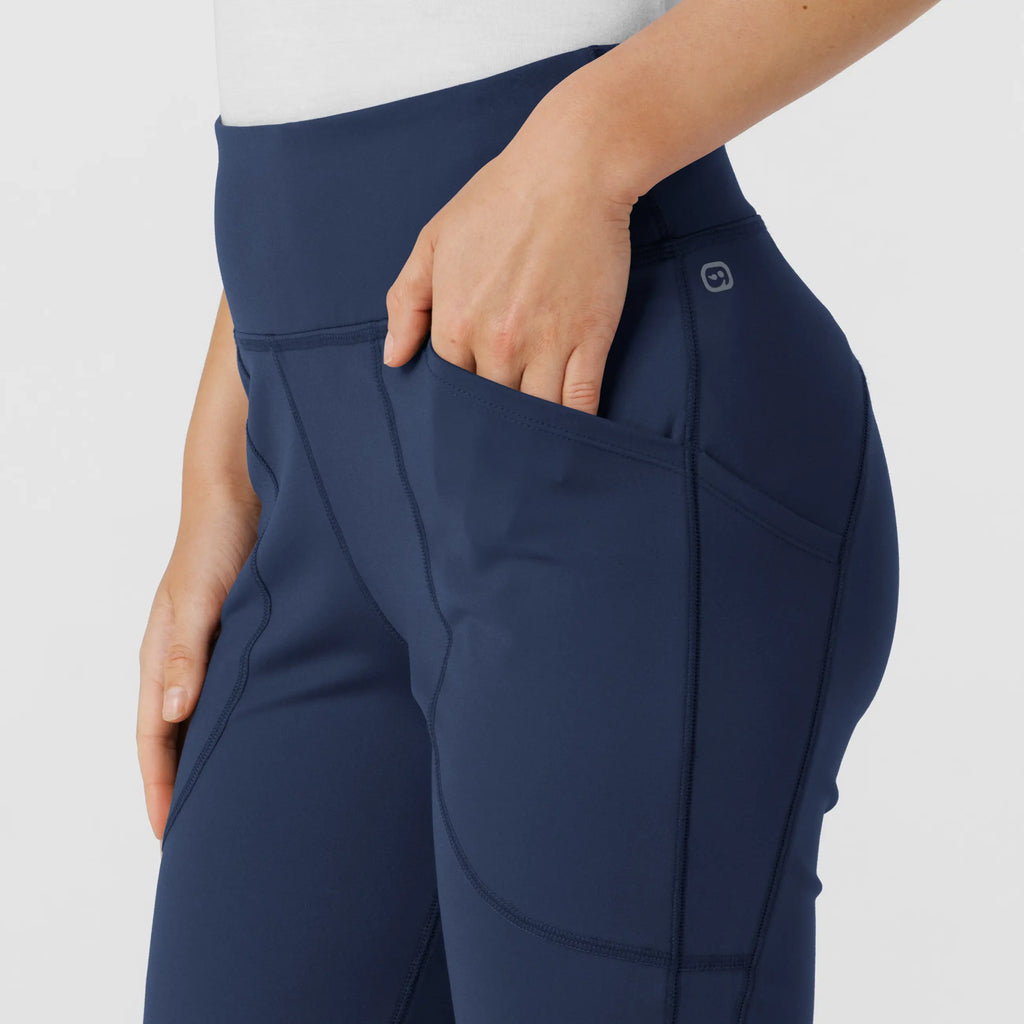 Wink Scrubs Knit Women's Yoga Scrub Pant Navy | scrub-supply.com