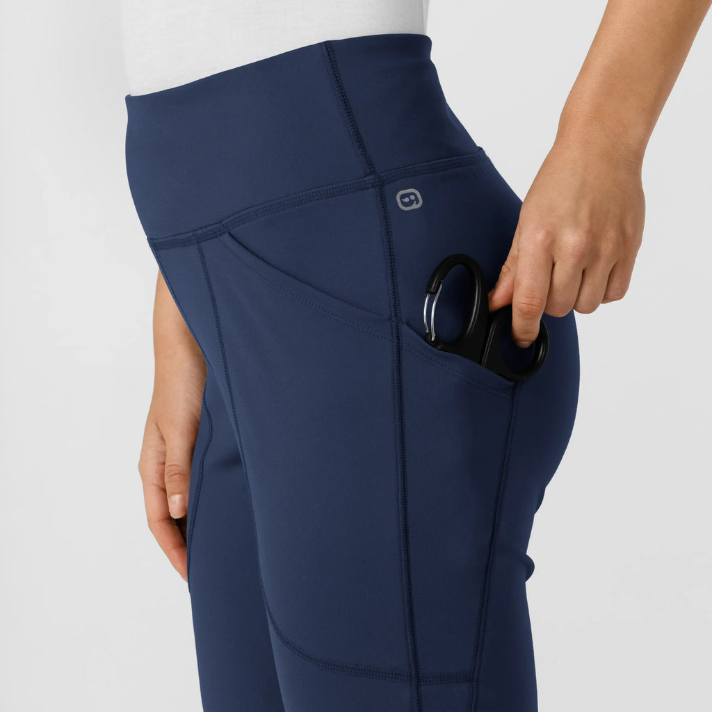 Wink Scrubs Knit Women's Yoga Scrub Pant Navy | scrub-supply.com