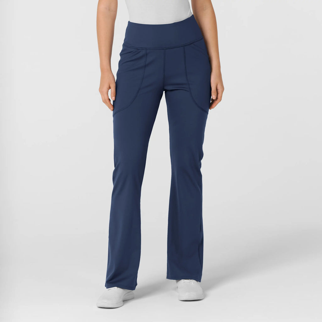 Wink Scrubs Knit Women's Yoga Scrub Pant Navy | scrub-supply.com