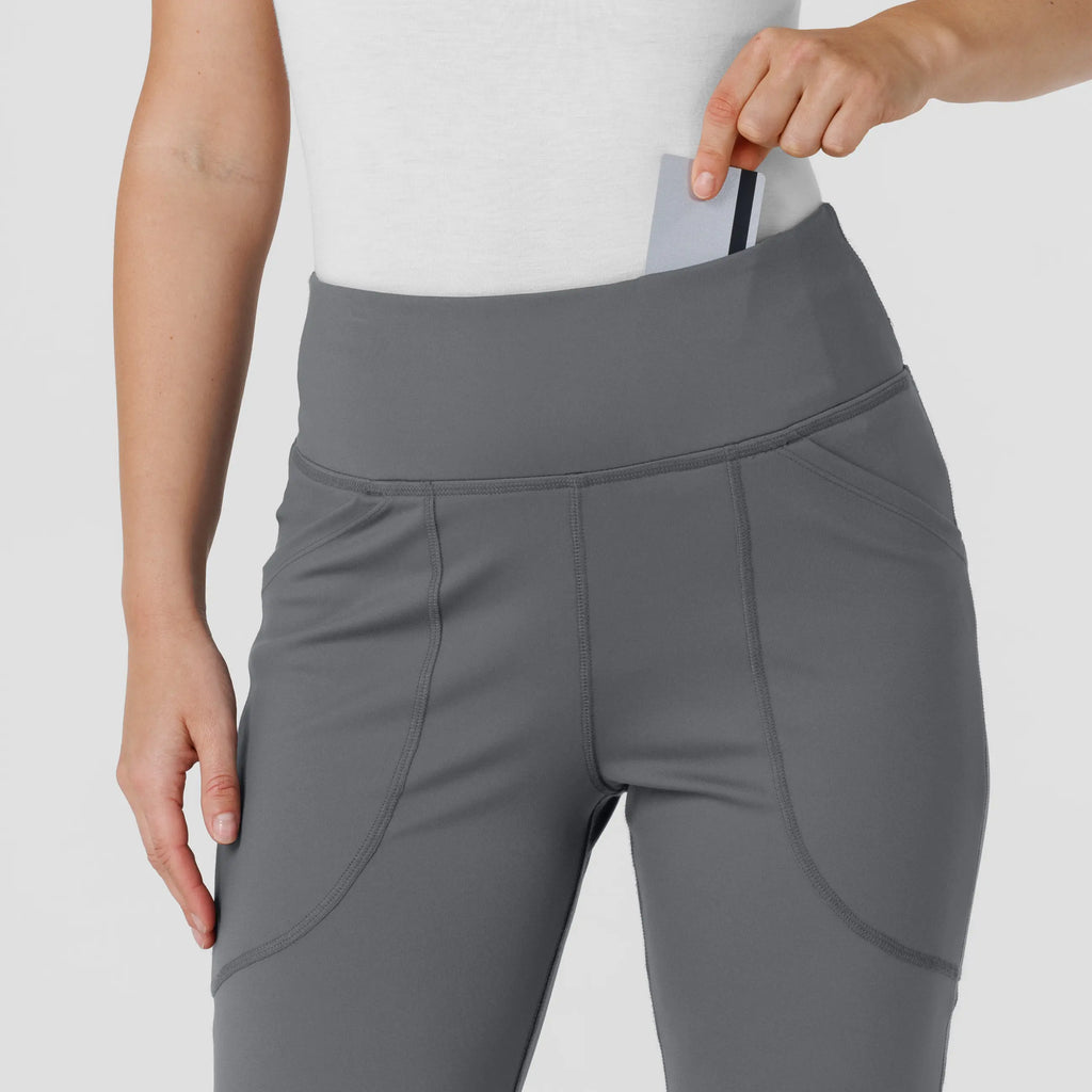 Wink Scrubs Knit Women's Yoga Scrub Pant Pewter | scrub-supply.com