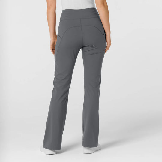 Wink Scrubs Women's Knit Flare Yoga Scrub Pant Pewter | scrub-supply.com