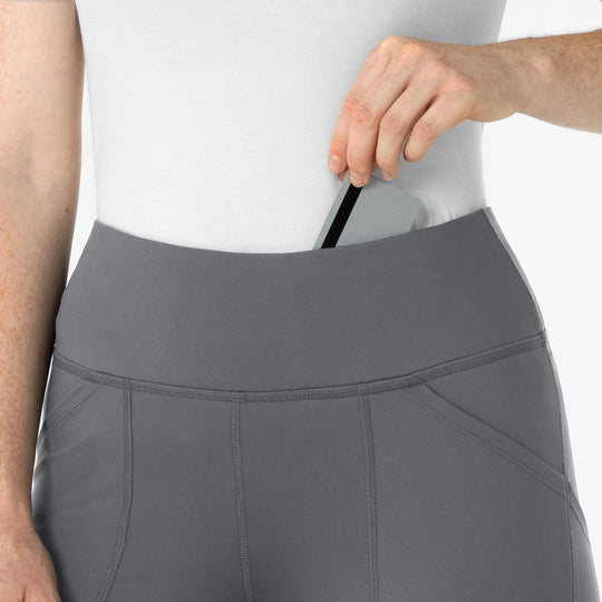 Wink Scrubs Women's Knit Flare Yoga Scrub Pant Pewter | scrub-supply.com