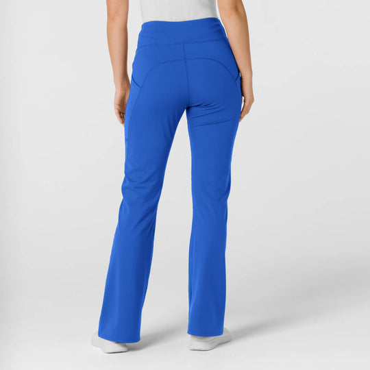 Wink Scrubs Women's Knit Flare Yoga Scrub Pant Royal Blue | scrub-supply.com