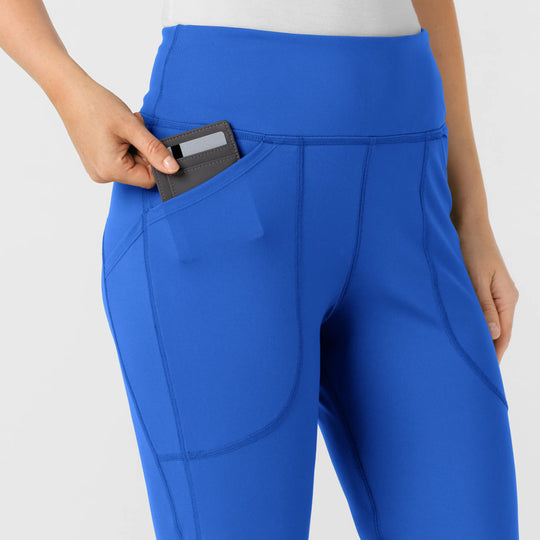 Wink Scrubs Women's Knit Flare Yoga Scrub Pant Royal Blue | scrub-supply.com