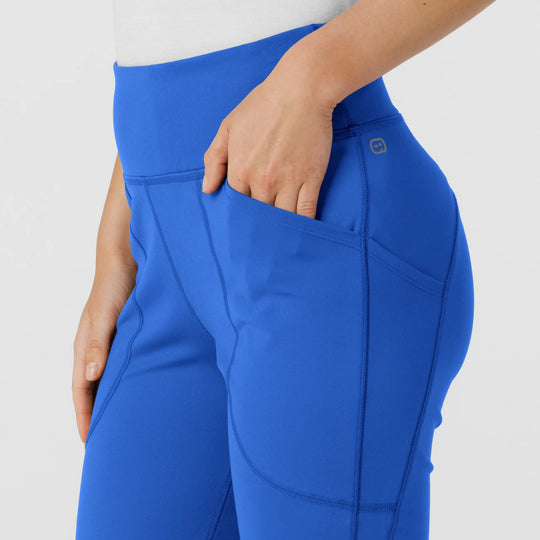 Wink Scrubs Women's Knit Flare Yoga Scrub Pant Royal Blue | scrub-supply.com