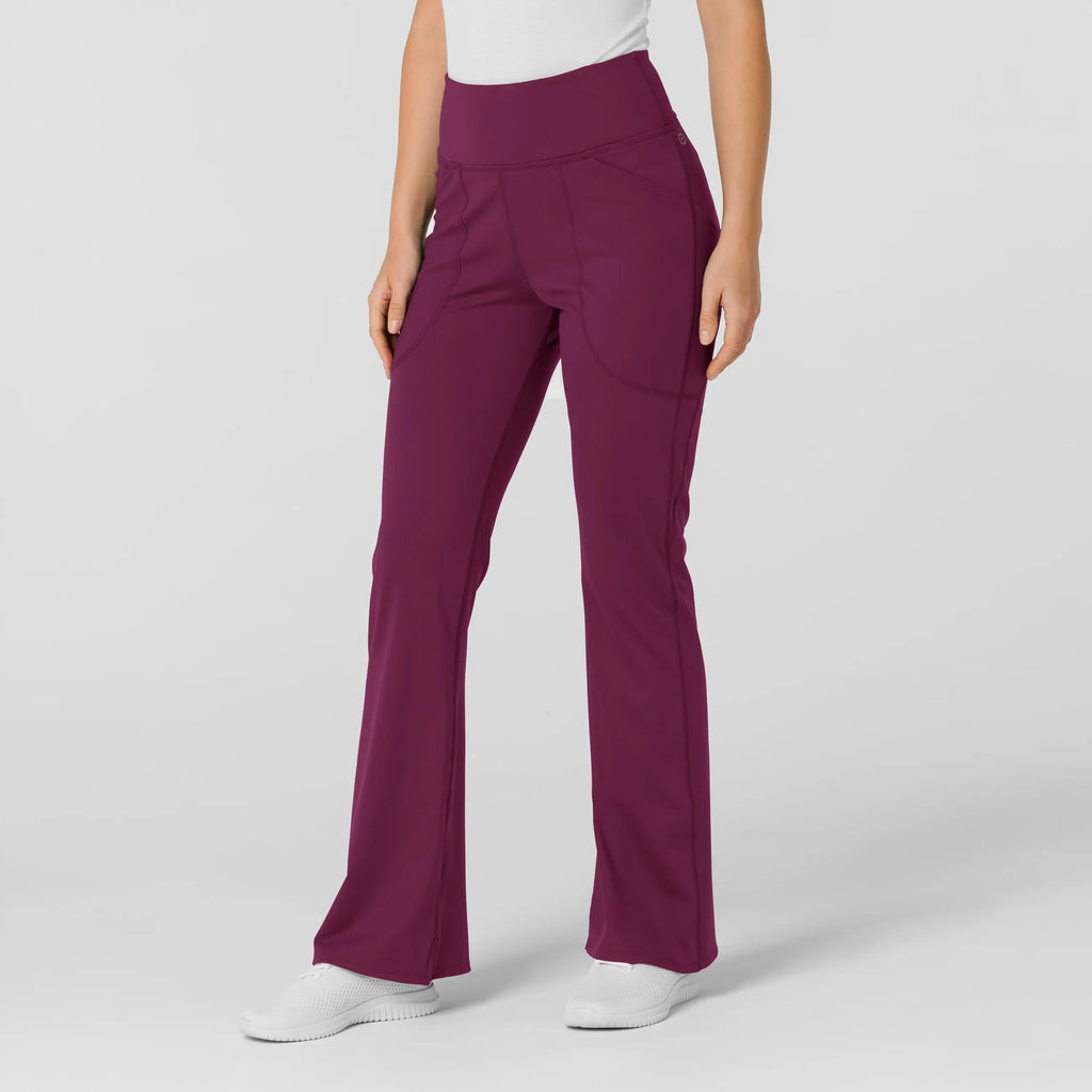 Wink Scrubs Knit Women's Yoga Scrub Pant Wine | scrub-supply.com