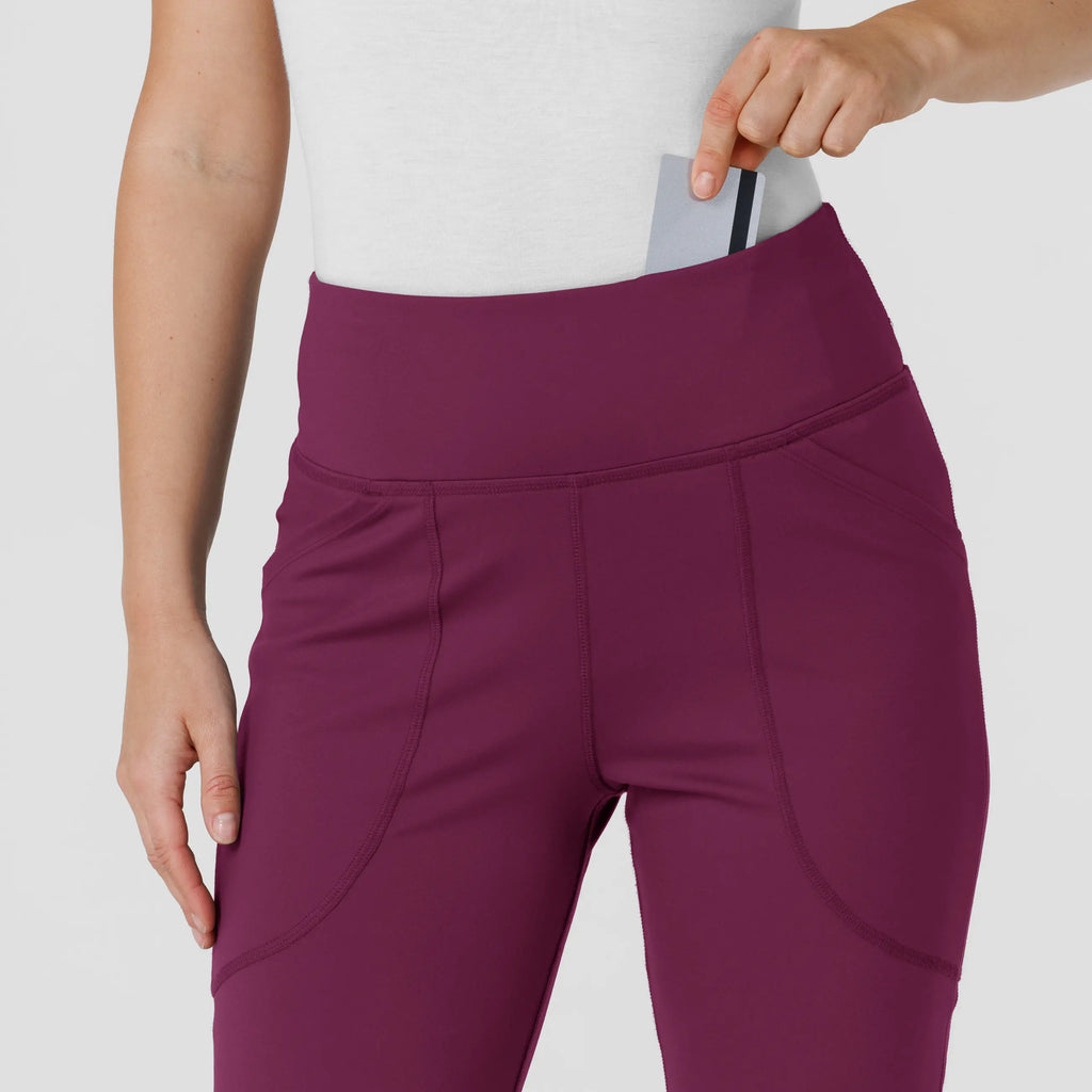 Wink Scrubs Knit Women's Yoga Scrub Pant Wine | scrub-supply.com