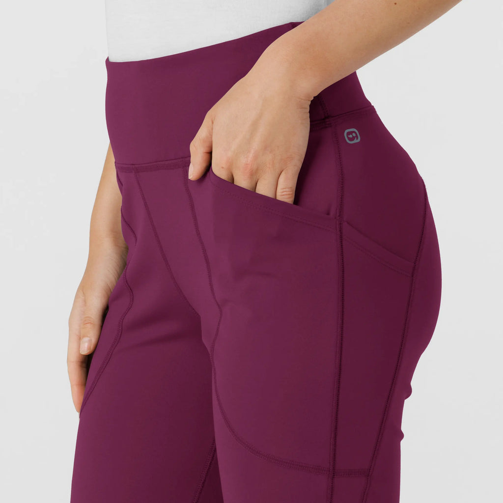 Wink Scrubs Knit Women's Yoga Scrub Pant Wine | scrub-supply.com