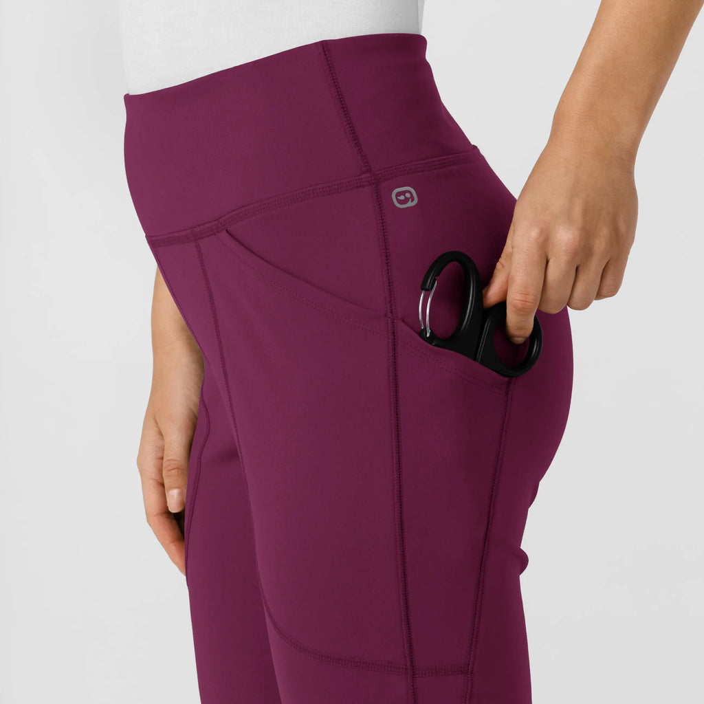 Wink Scrubs Knit Women's Yoga Scrub Pant Wine | scrub-supply.com