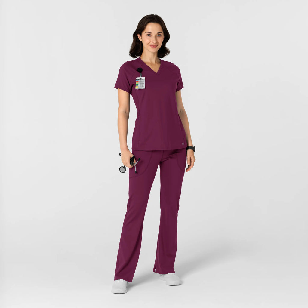 Wink Scrubs Knit Women's Yoga Scrub Pant Wine | scrub-supply.com