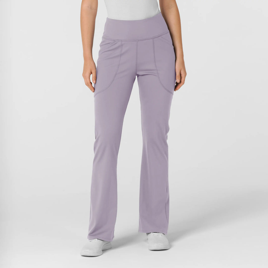 Wink Scrubs Women's Knit Flare Yoga Scrub Pant Wisteria | scrub-supply.com