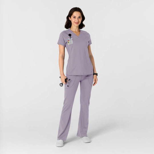 Wink Scrubs Women's Knit Flare Yoga Scrub Pant Wisteria | scrub-supply.com