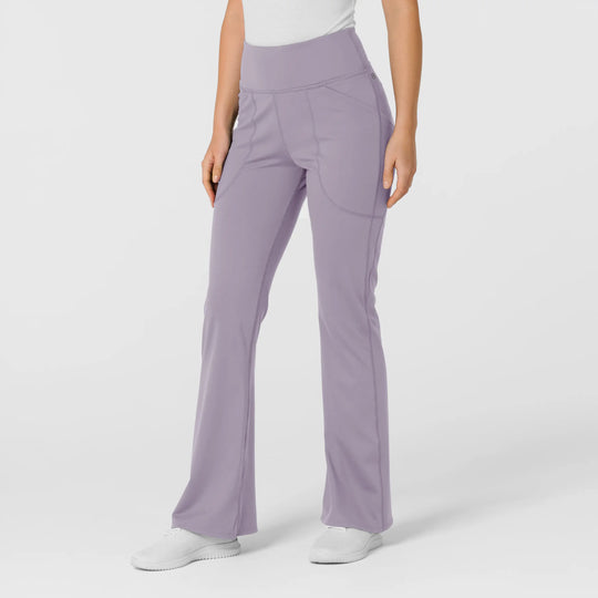 Wink Scrubs Women's Knit Flare Yoga Scrub Pant Wisteria | scrub-supply.com