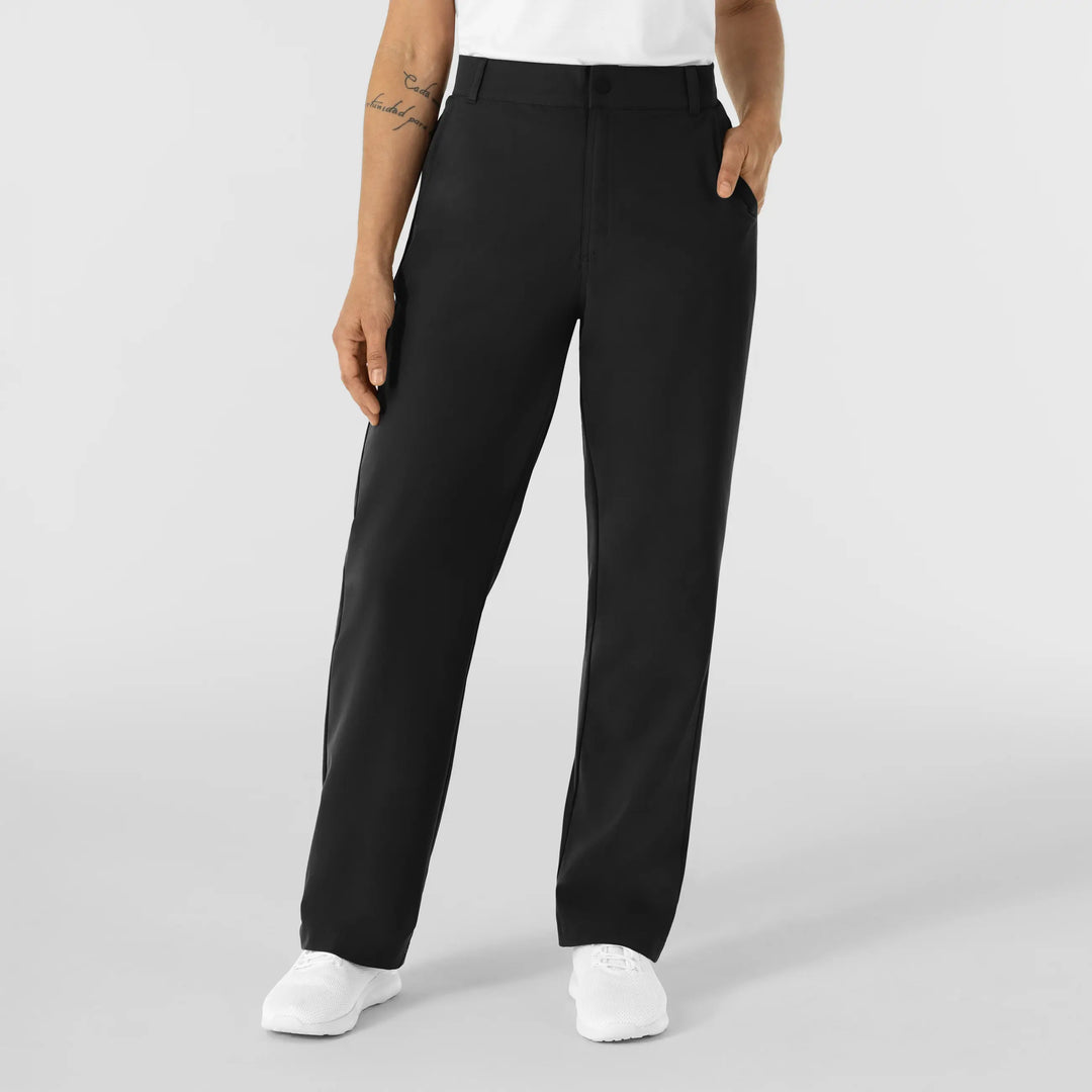 Wink Scrubs Women's Women’s Scrub Chino Pant Black | scrub-supply.com