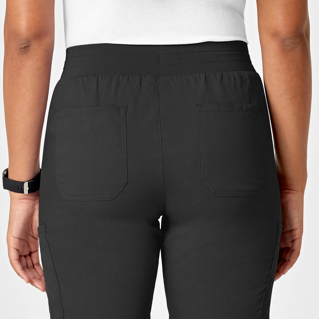 Wink Scrubs Women's Slim Leg Cargo Scrub Pant Black | scrub-supply.com