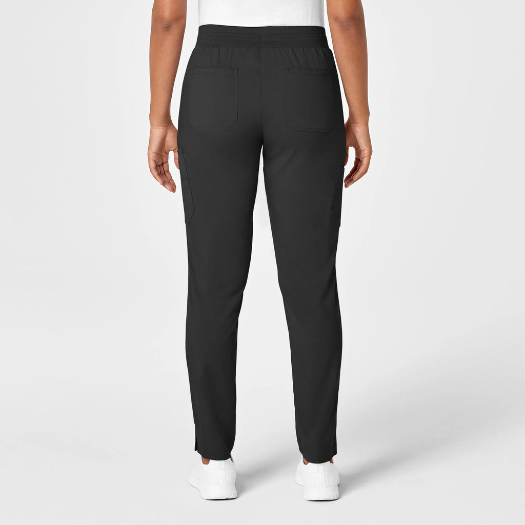 Wink Scrubs Women's Slim Leg Cargo Scrub Pant Black | scrub-supply.com