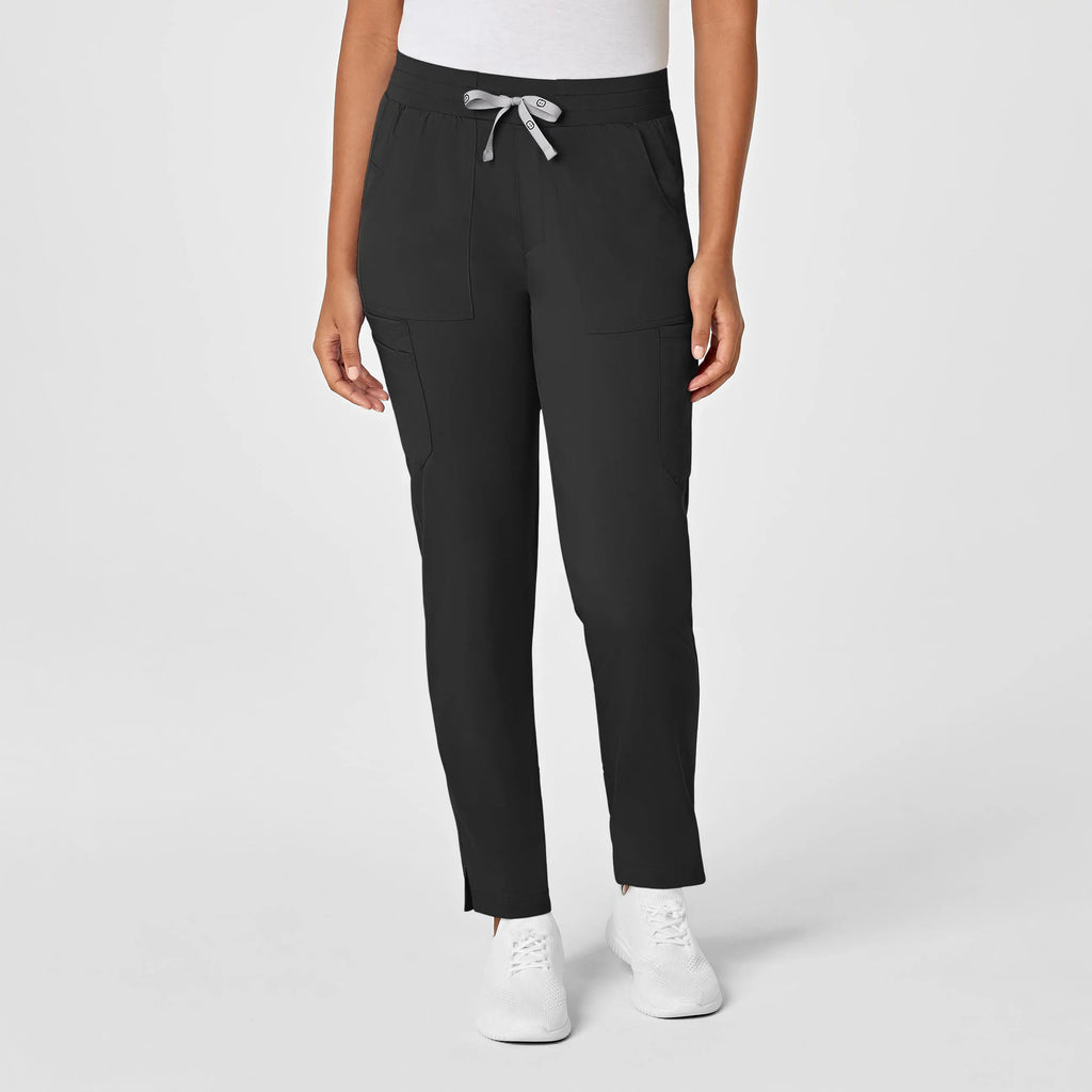 Wink Scrubs Women's Slim Leg Cargo Scrub Pant Black | scrub-supply.com