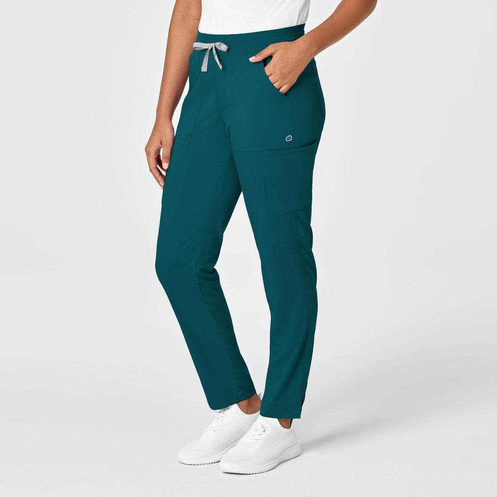 Wink Scrubs Women's Slim Leg Cargo Scrub Pant Caribbean Blue | scrub-supply.com