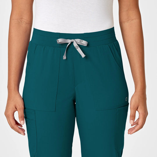 Wink Scrubs Women's Slim Leg Cargo Scrub Pant Caribbean Blue | scrub-supply.com