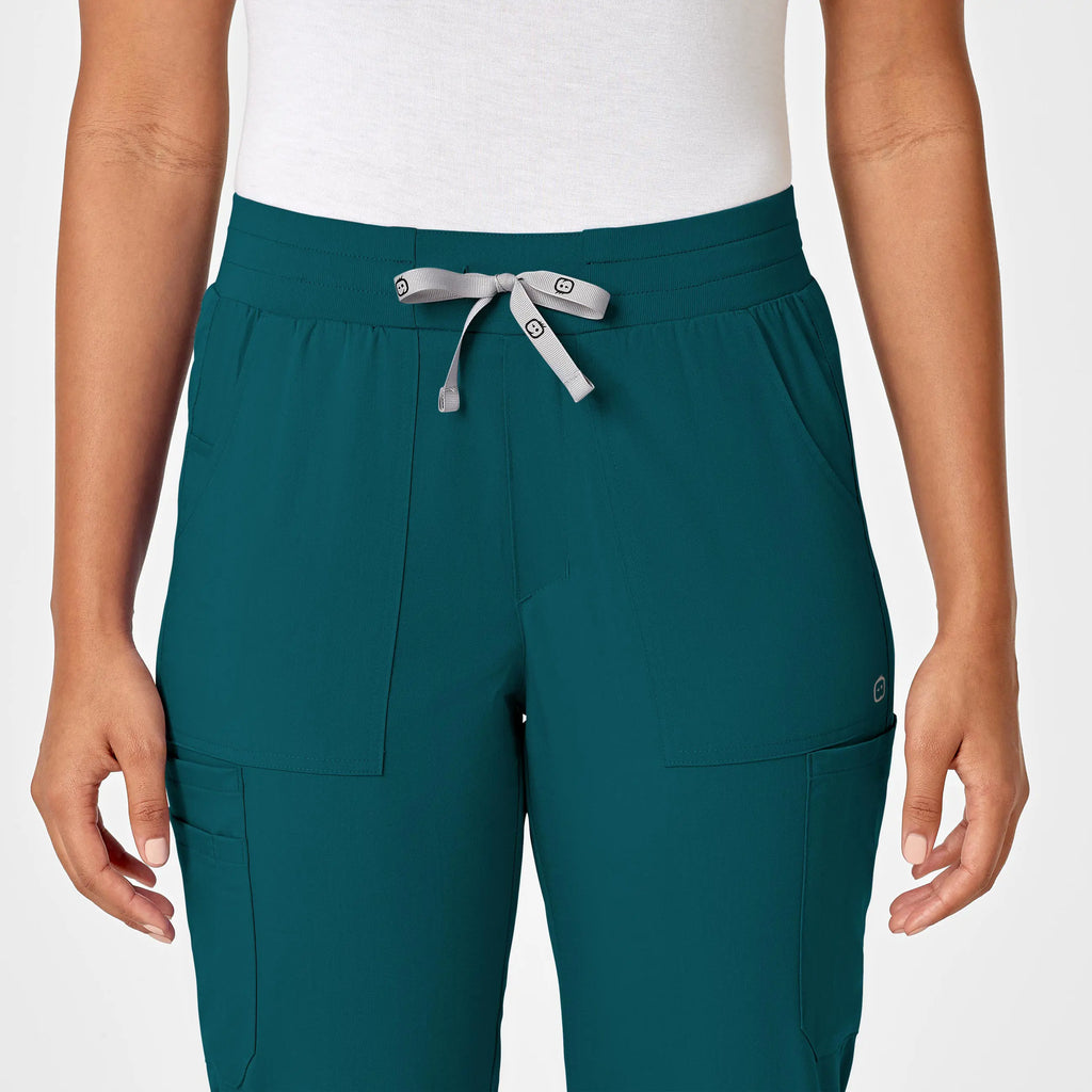 Wink Scrubs Women's Slim Leg Cargo Scrub Pant Caribbean Blue | scrub-supply.com