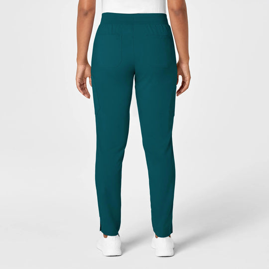 Wink Scrubs Women's Slim Leg Cargo Scrub Pant Caribbean Blue | scrub-supply.com