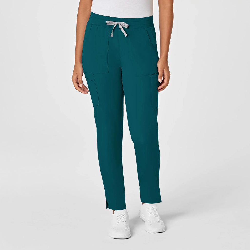 Wink Scrubs Women's Slim Leg Cargo Scrub Pant Caribbean Blue | scrub-supply.com