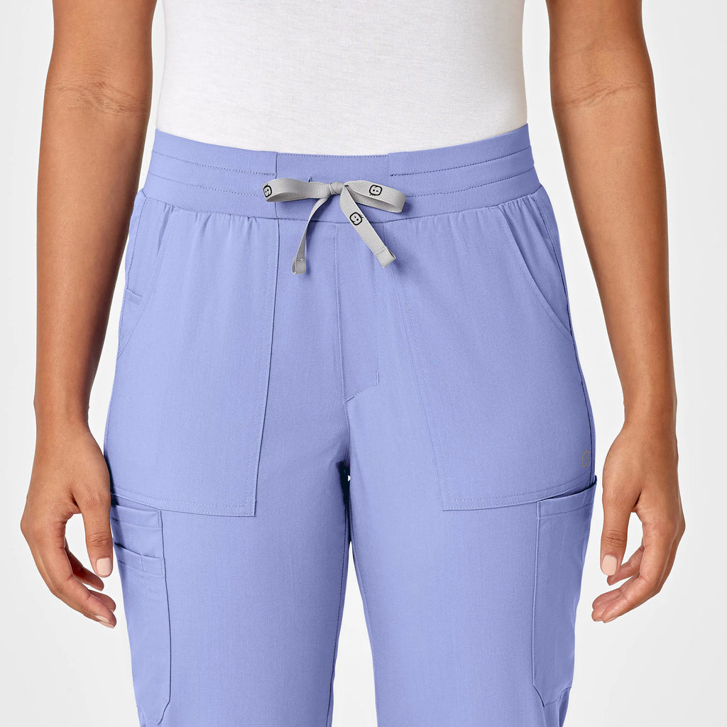 Wink Scrubs Women's Slim Leg Cargo Scrub Pant Ceil Blue | scrub-supply.com