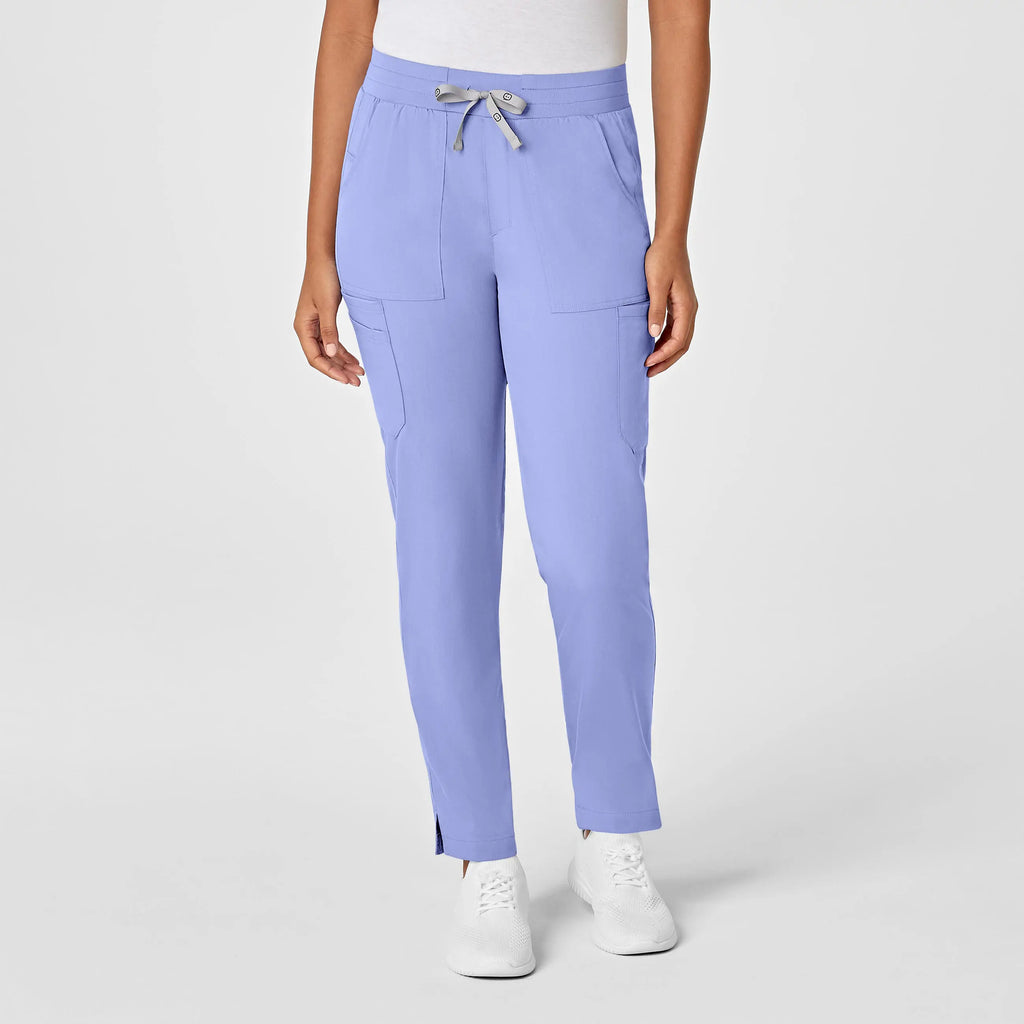 Wink Scrubs Women's Slim Leg Cargo Scrub Pant Ceil Blue | scrub-supply.com