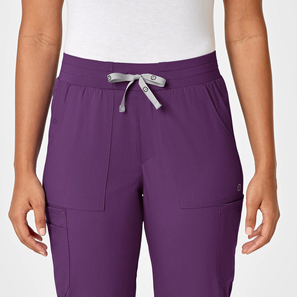 Wink Scrubs Women's Slim Leg Cargo Scrub Pant Eggplant | scrub-supply.com