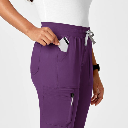 Wink Scrubs Women's Slim Leg Cargo Scrub Pant Eggplant | scrub-supply.com