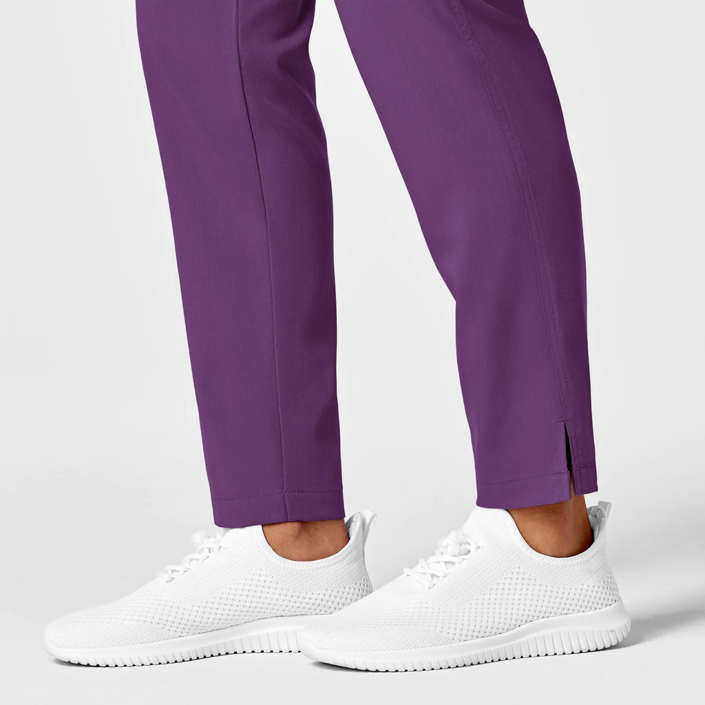 Wink Scrubs Women's Slim Leg Cargo Scrub Pant Eggplant | scrub-supply.com
