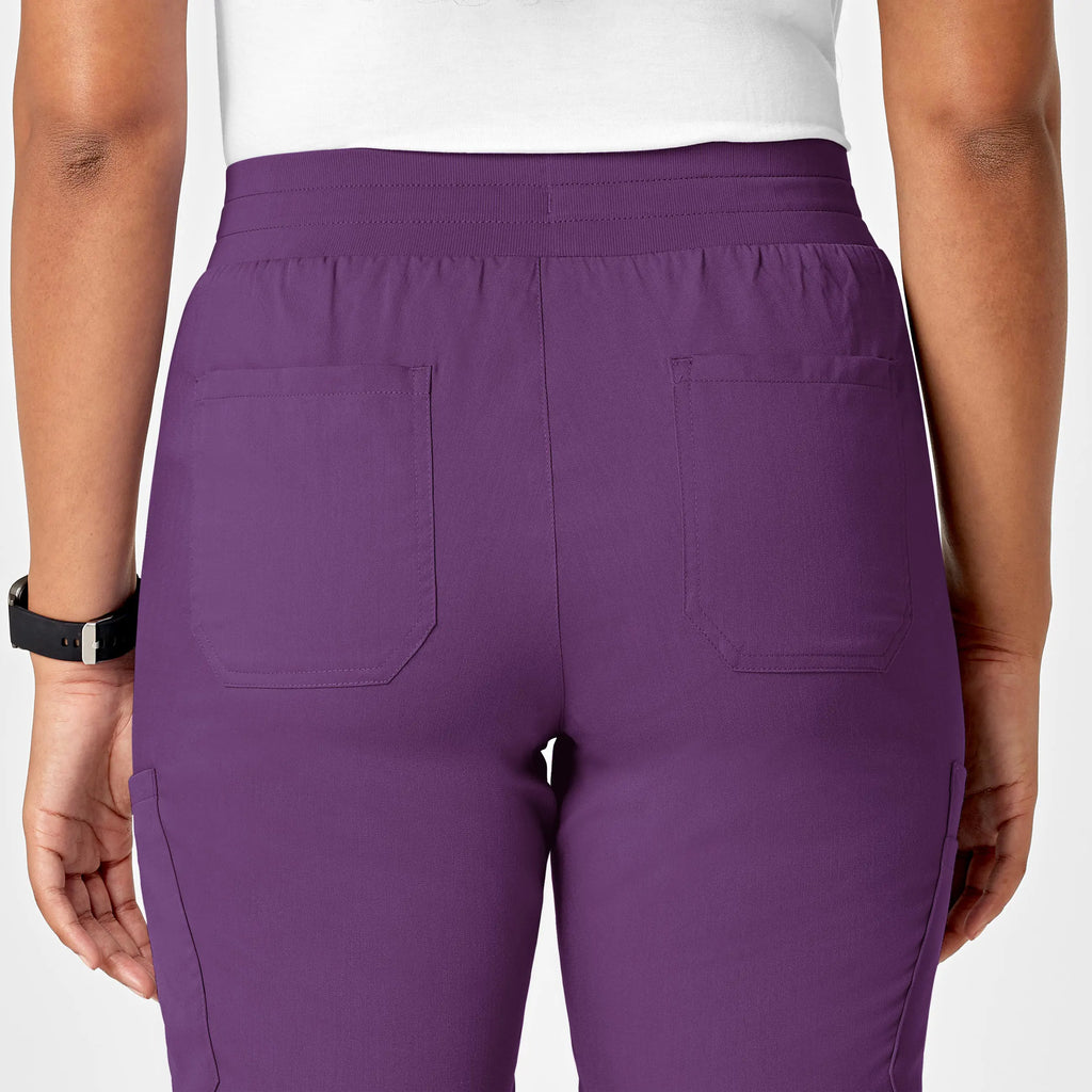 Wink Scrubs Women's Slim Leg Cargo Scrub Pant Eggplant | scrub-supply.com