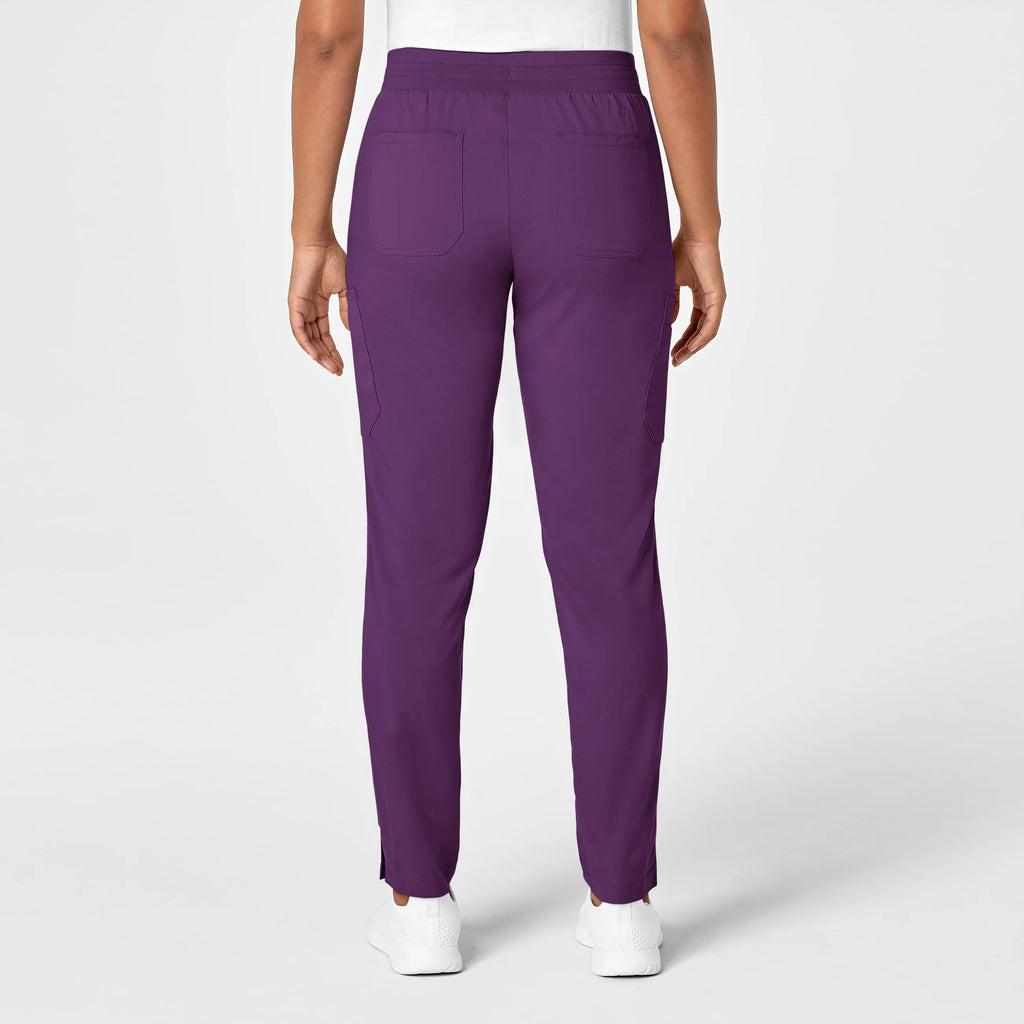 Wink Scrubs Women's Slim Leg Cargo Scrub Pant Eggplant | scrub-supply.com