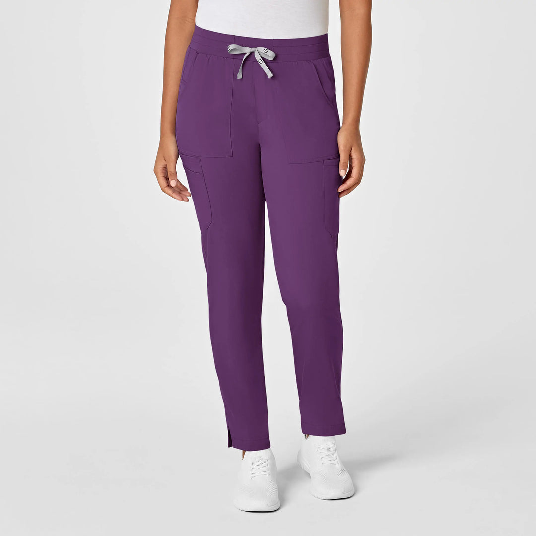 Wink Scrubs Women's Slim Leg Cargo Scrub Pant Eggplant | scrub-supply.com