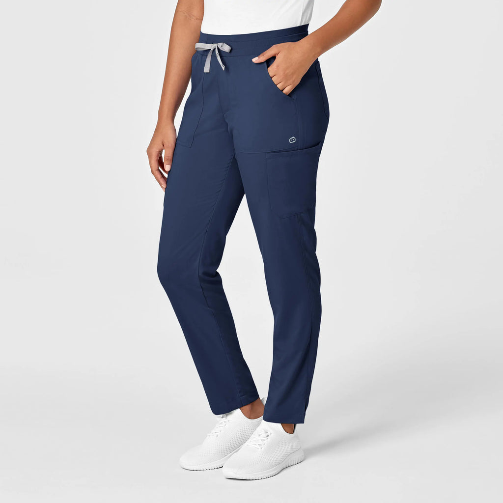 Wink Scrubs Women's Slim Leg Cargo Scrub Pant Navy | scrub-supply.com