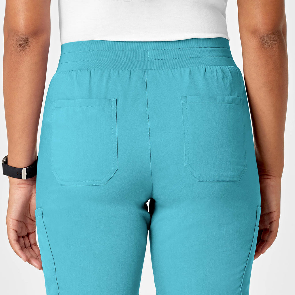 Wink Scrubs Women's Slim Leg Cargo Scrub Pant Teal | scrub-supply.com